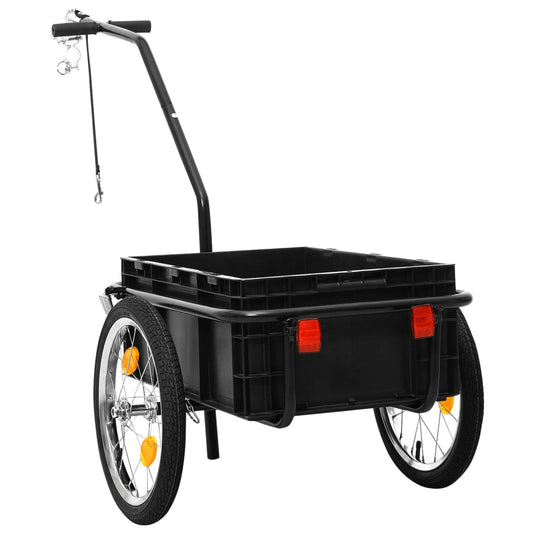 NNEVL Bike Cargo Trailer/Hand Wagon 155x60x83 cm Steel Black