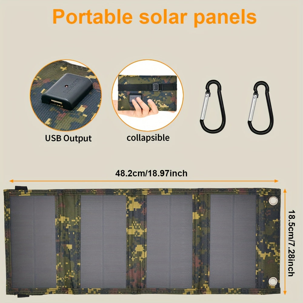 NNETM Portable Foldable Camouflage Solar Panel Charger
