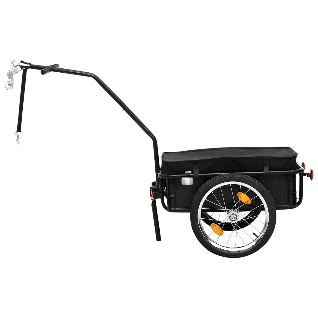 NNEVL Bike Cargo Trailer/Hand Wagon 155x60x83 cm Steel Black